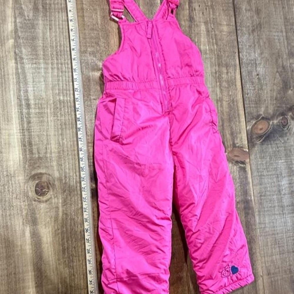 Pink Platinum Snow Bib Overalls Girls 4T Pink Insulated Winter Ski Snowsuit
